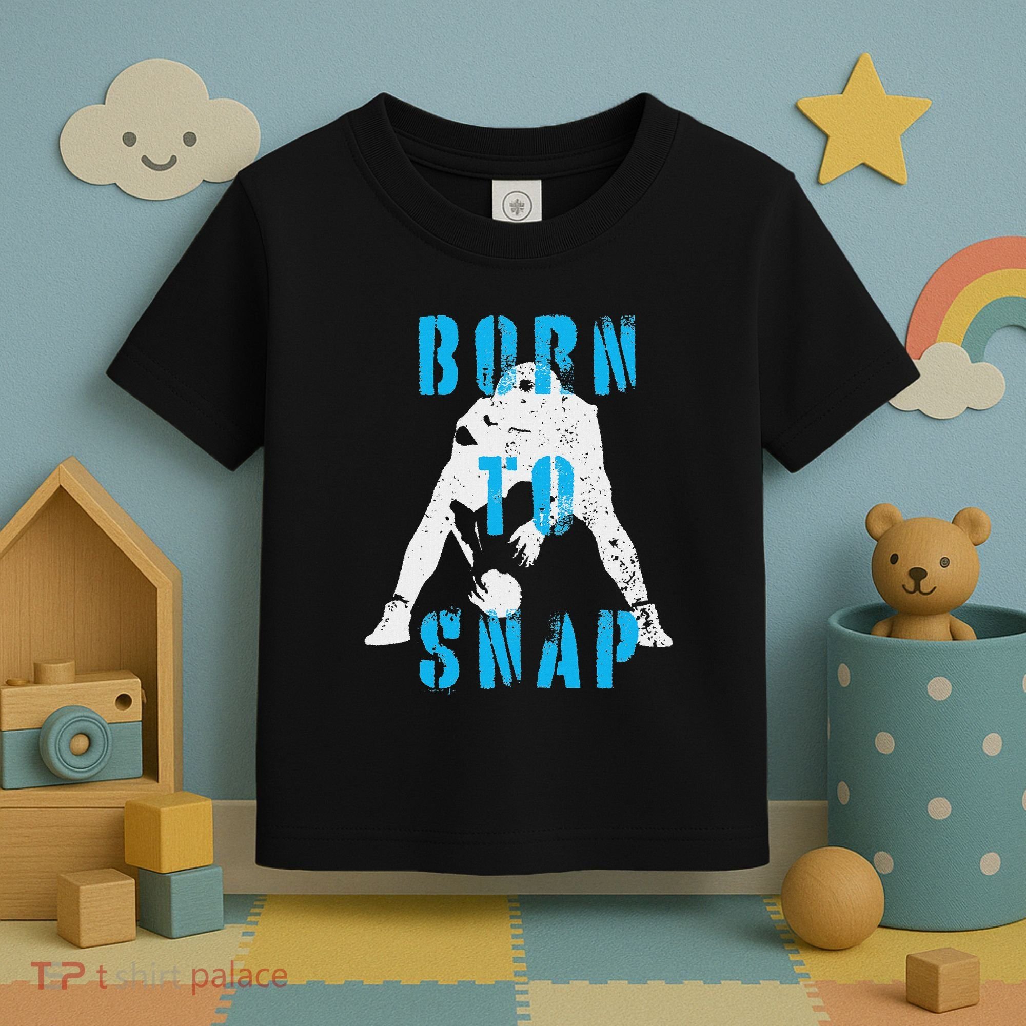 Born O Snap Football Lineman Center Long Snapper Toddler T-Shirt
