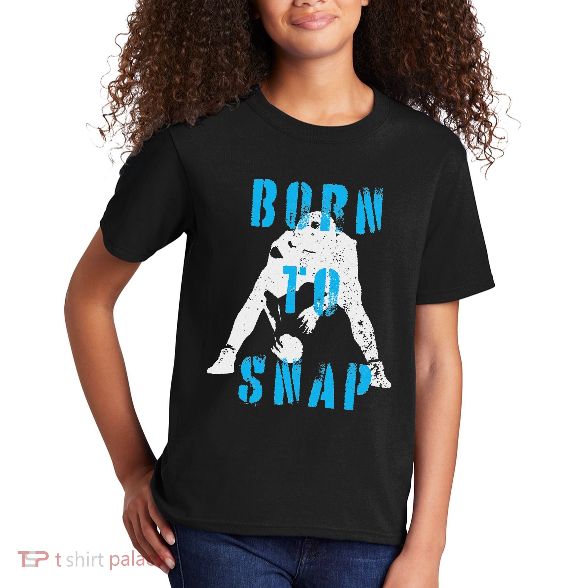 Born O Snap Football Lineman Center Long Snapper Kids T-Shirt