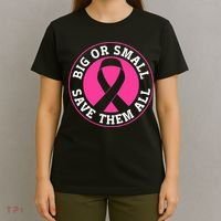 Big Or Small Save Them All Save The Tatas T-Shirt thumb 4