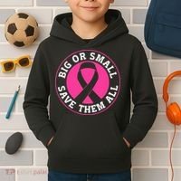 Big Or Small Save Them All Save The Tatas Kids Hoodie thumb 2