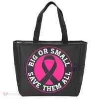 Big Or Small Save Them All Save The Tatas Tote Bag thumb 0