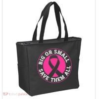 Big Or Small Save Them All Save The Tatas Tote Bag thumb 2