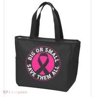 Big Or Small Save Them All Save The Tatas Tote Bag thumb 3