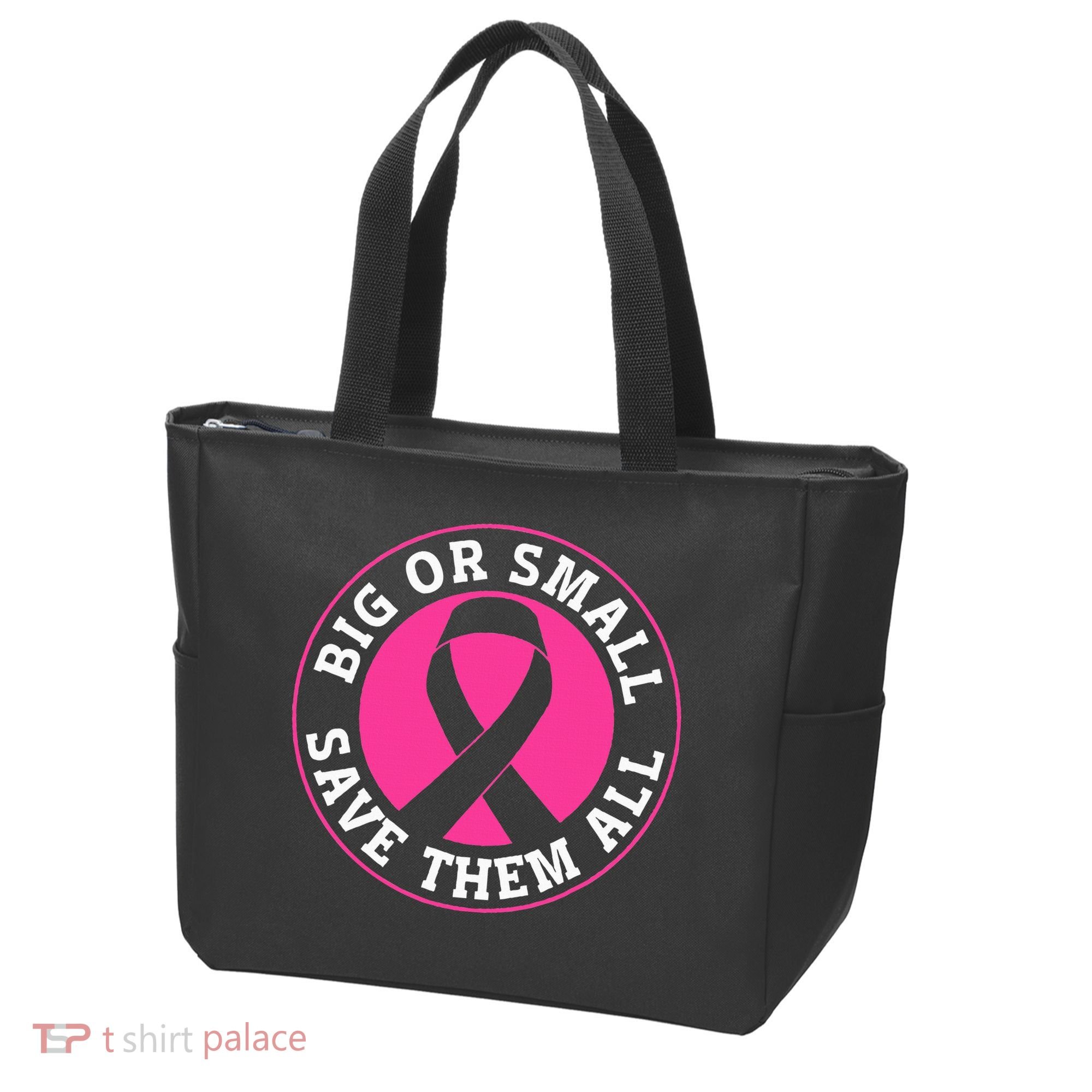 Big Or Small Save Them All Save The Tatas Tote Bag