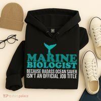 Badass Ocean Saver Future Marine Biologist Hoodie thumb 4