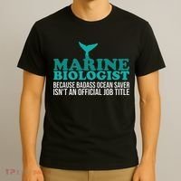 Badass Ocean Saver Future Marine Biologist T-Shirt thumb 3
