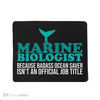 Badass Ocean Saver Future Marine Biologist Mousepad