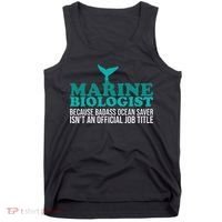 Badass Ocean Saver Future Marine Biologist Tank Top thumb 0