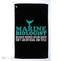 Badass Ocean Saver Future Marine Biologist Golf Towel thumb 0