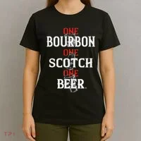 Bourbon One Scotch One Beer T-Shirt thumb 4