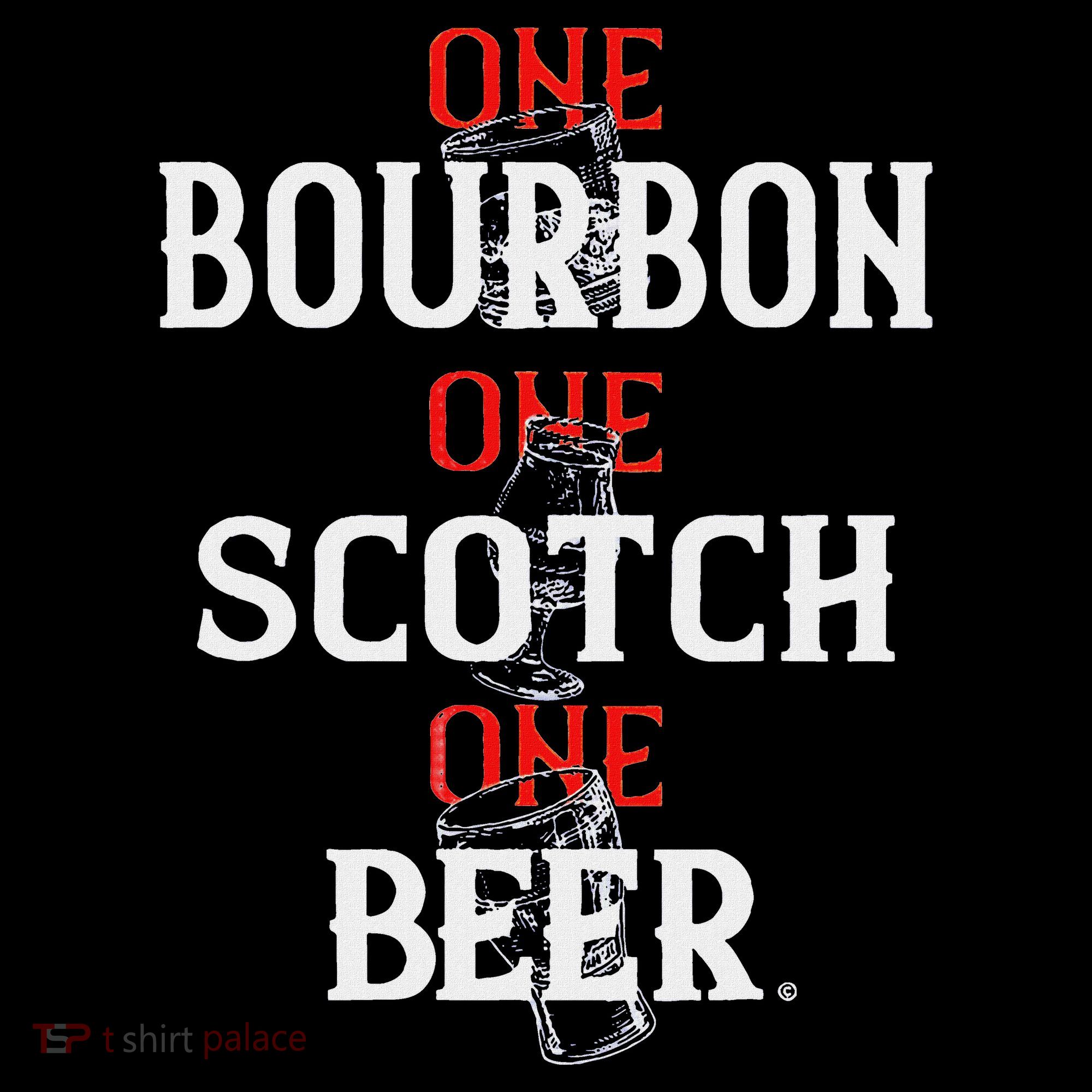 Bourbon One Scotch One Beer Tank Top