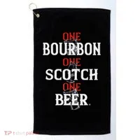 Bourbon One Scotch One Beer Golf Towel thumb 0