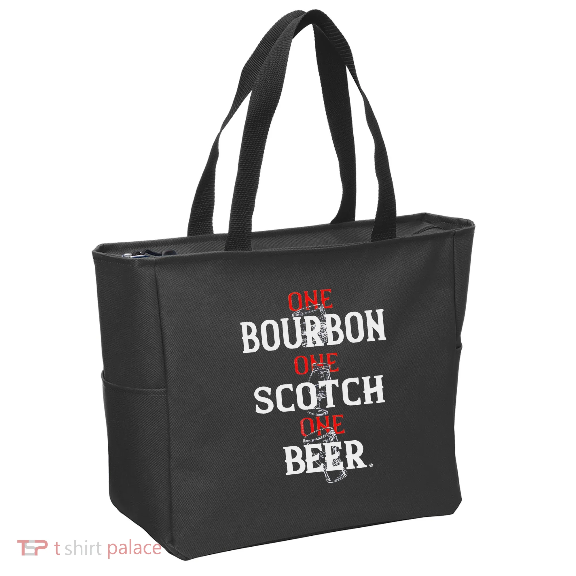 Bourbon One Scotch One Beer Tote Bag