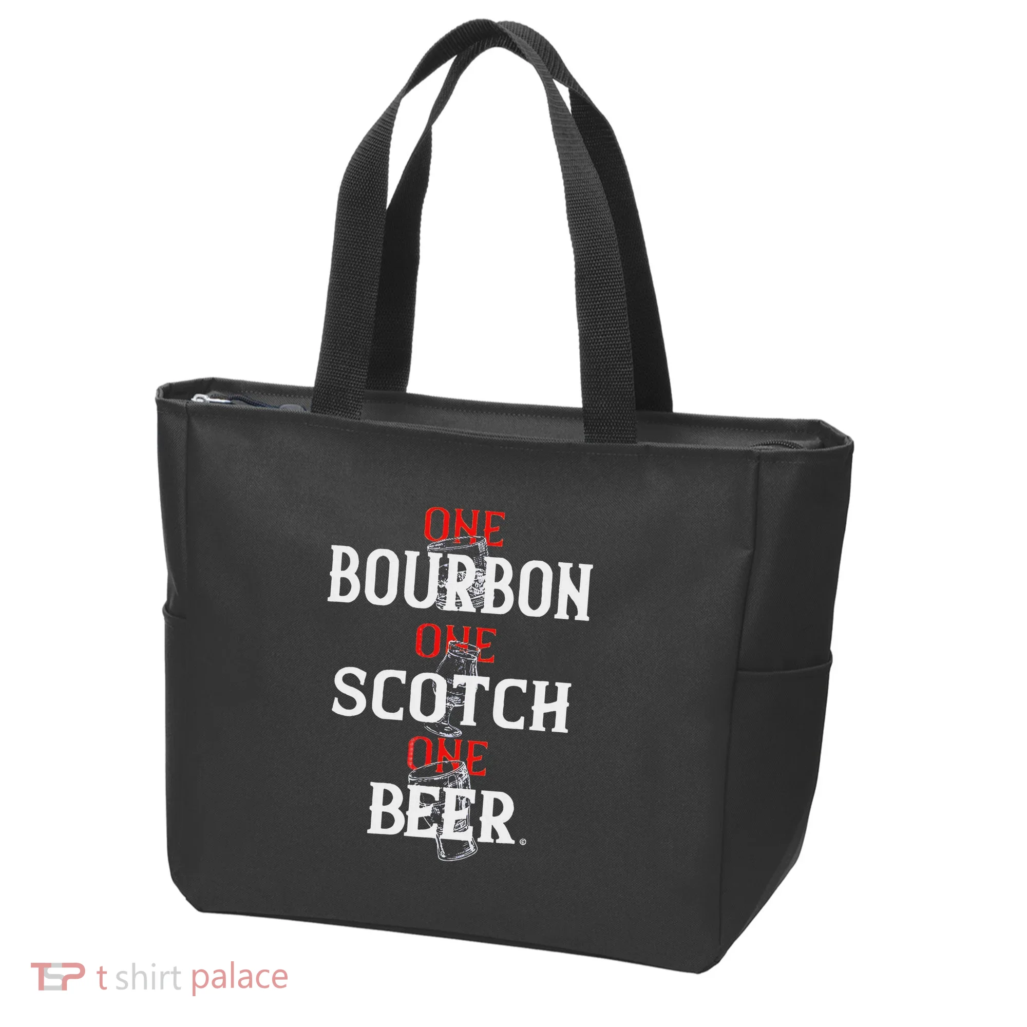 Bourbon One Scotch One Beer Tote Bag