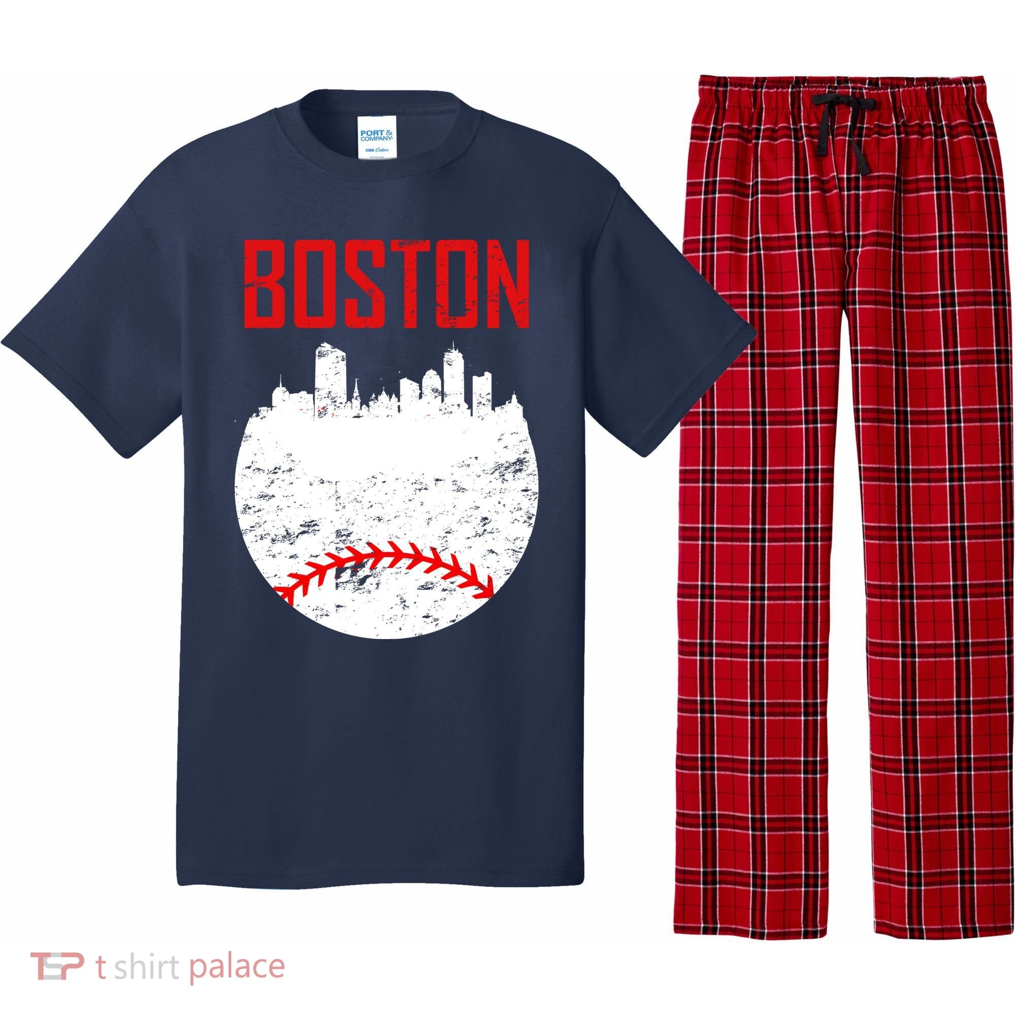 Boston Baseball City Pajama Set