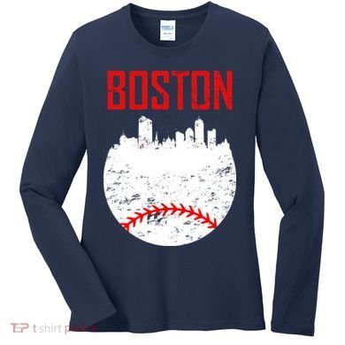 Boston Baseball City Women's Long Sleeve Shirt