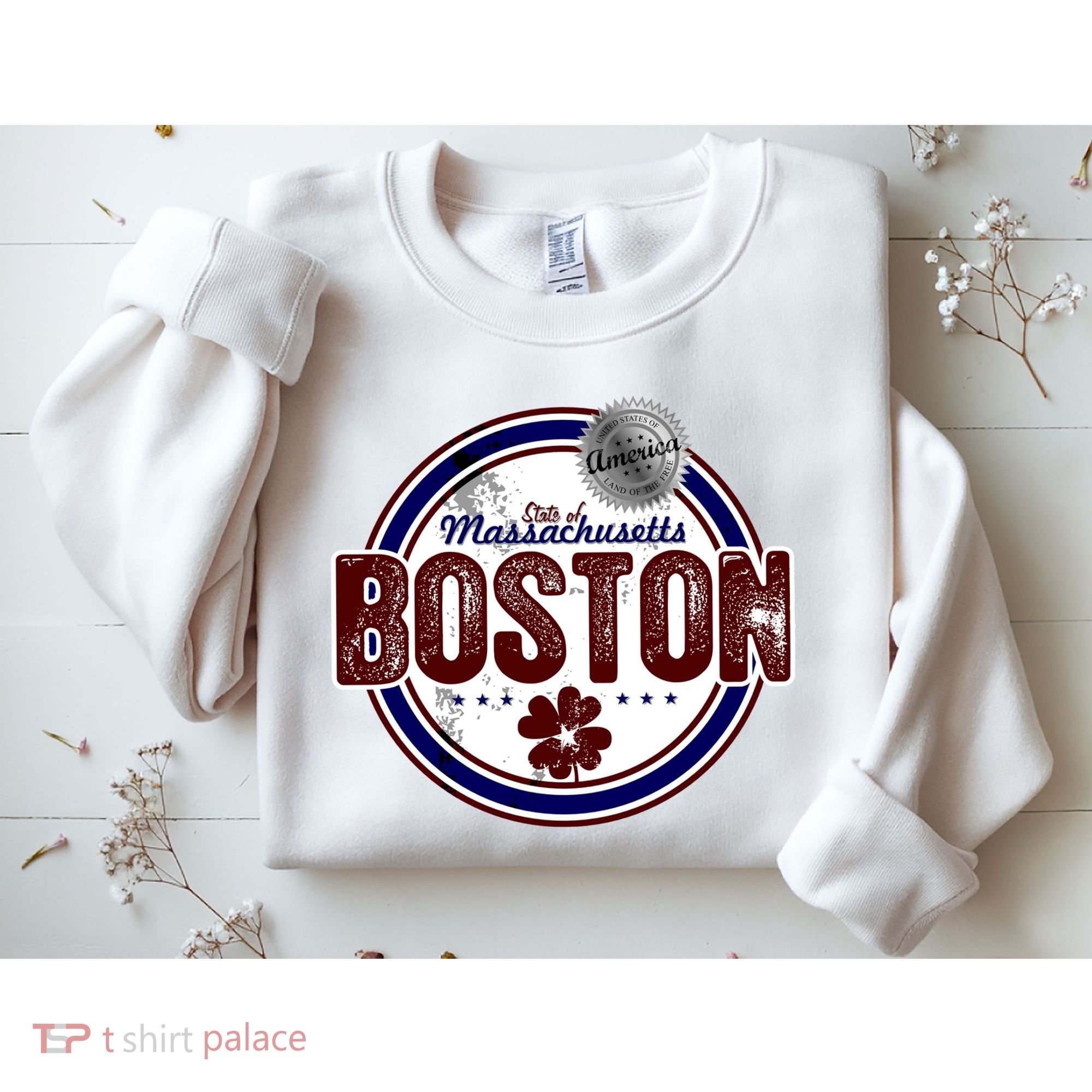 Boston Land of the Free Logo Sweatshirt