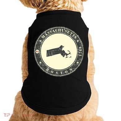 Boston Massachusetts Retro Doggie Tank