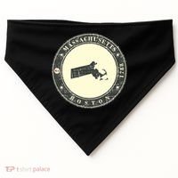 Boston Massachusetts Retro USA-Made Doggie Bandana thumb 0