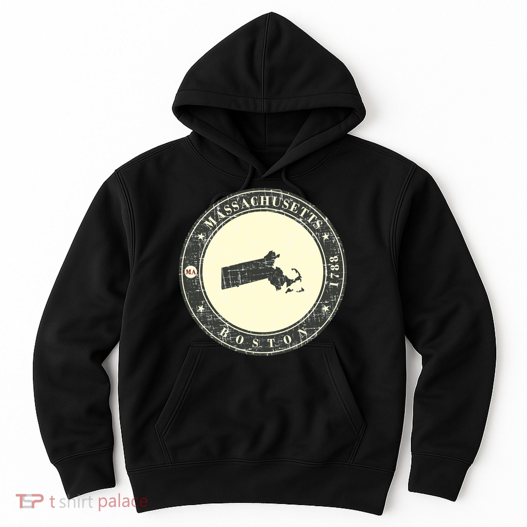 Boston Massachusetts Retro Hoodie