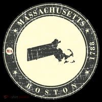 Boston Massachusetts Retro Apron thumb 3