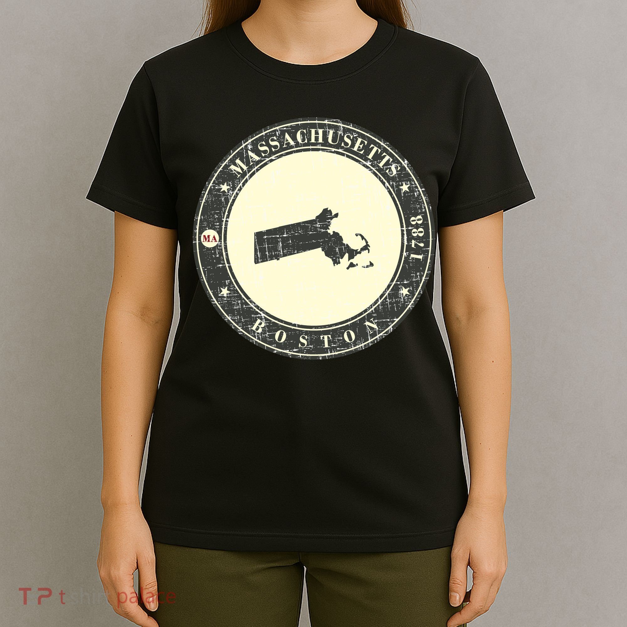 Boston Massachusetts Retro T-Shirt