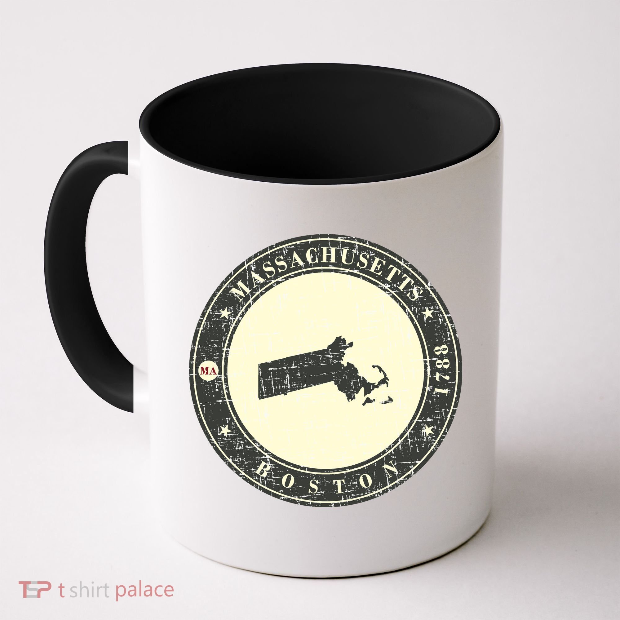 Boston Massachusetts Retro Coffee Mug