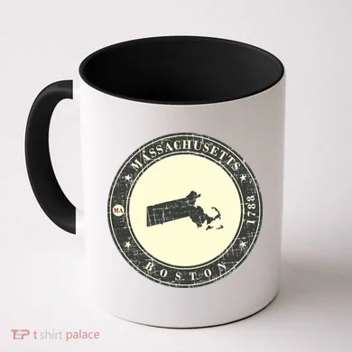 Boston Massachusetts Retro Coffee Mug