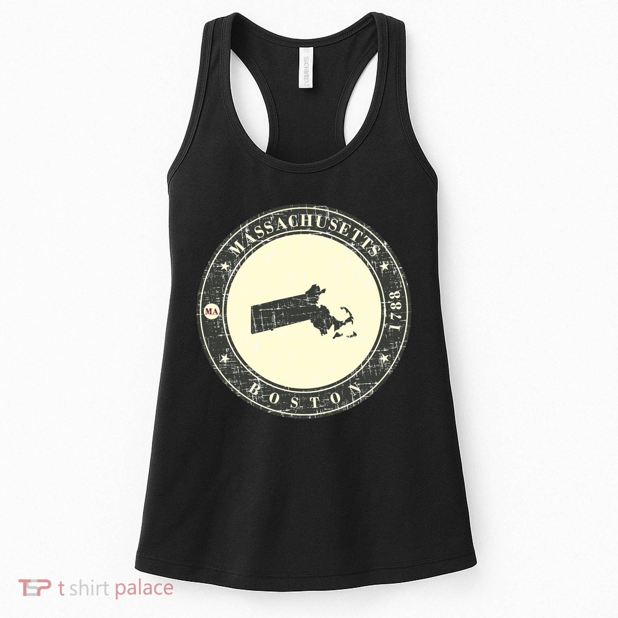 Boston Massachusetts Retro Women's Tank Top