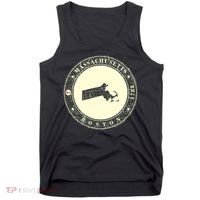 Boston Massachusetts Retro Tank Top thumb 0
