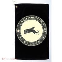 Boston Massachusetts Retro Golf Towel thumb 0