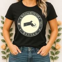 Boston Massachusetts Retro Women's T-Shirt thumb 2