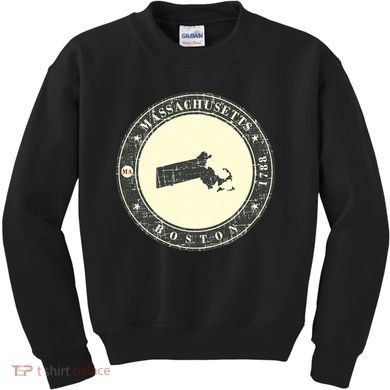 Boston Massachusetts Retro Kids Sweatshirt
