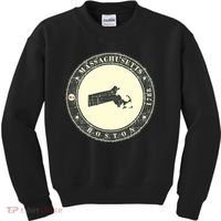 Boston Massachusetts Retro Kids Sweatshirt thumb 0