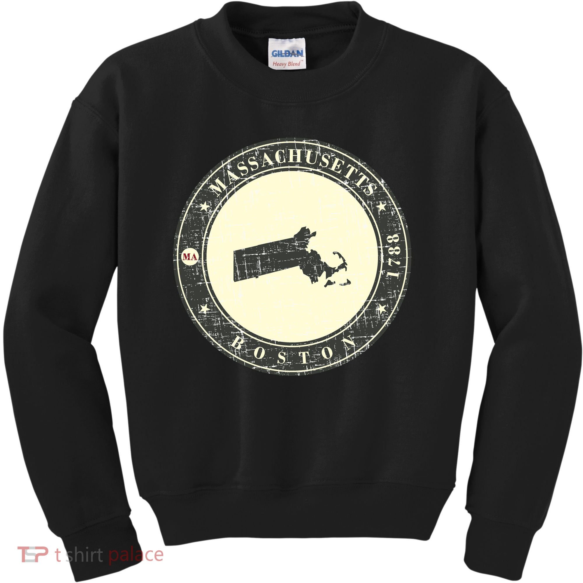Boston Massachusetts Retro Kids Sweatshirt