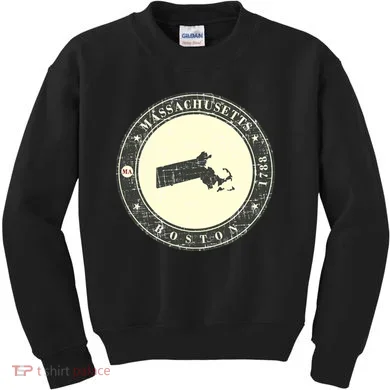 Boston Massachusetts Retro Kids Sweatshirt