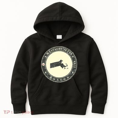 Boston Massachusetts Retro Kids Hoodie