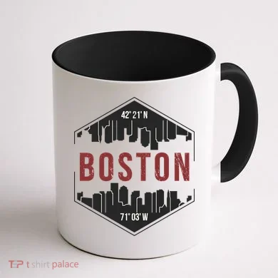 Boston Skyline Coffee Mug back