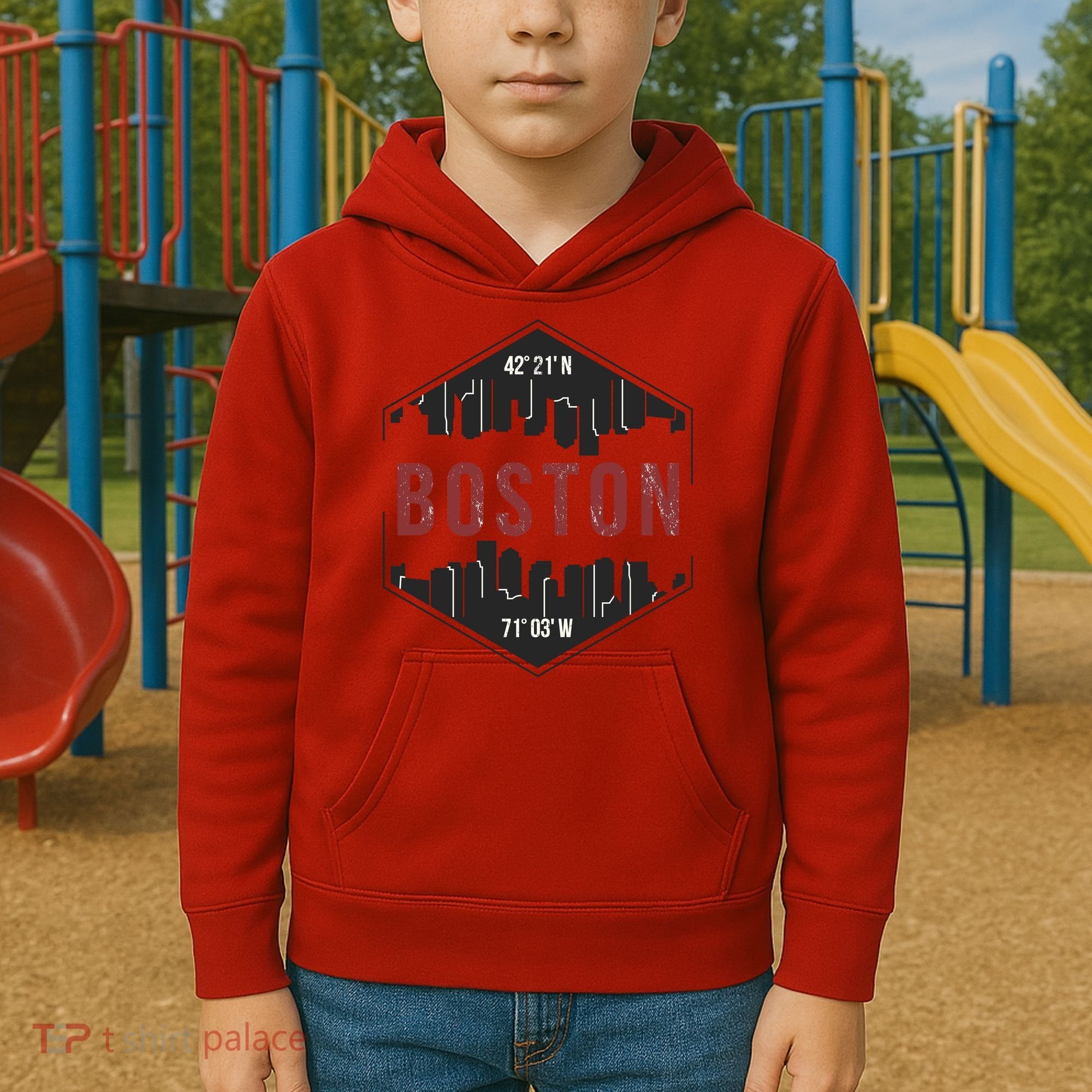 Boston Skyline Kids Hoodie