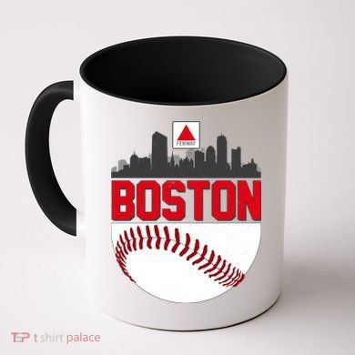 Boston Skyline Fenway Baseball Sports Logo Coffee Mug