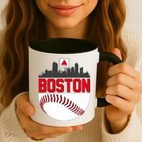 Boston Skyline Fenway Baseball Sports Logo Coffee Mug thumb 3