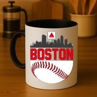 Boston Skyline Fenway Baseball Sports Logo Coffee Mug thumb 4