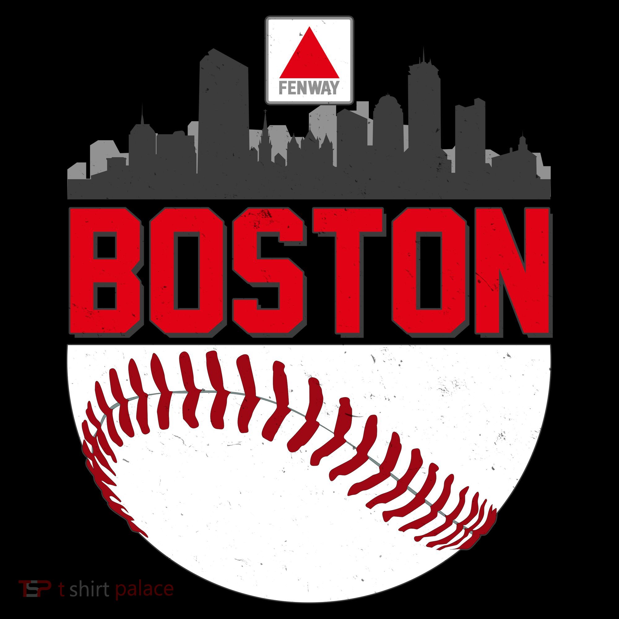 Boston Skyline Fenway Baseball Sports Logo Coffee Mug
