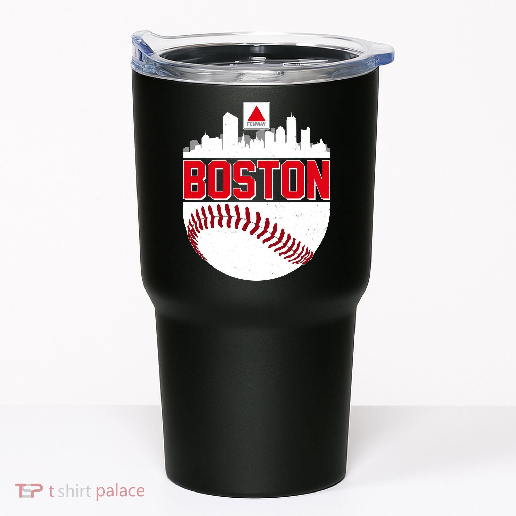 Boston Skyline Fenway Baseball Sports Logo Tumbler