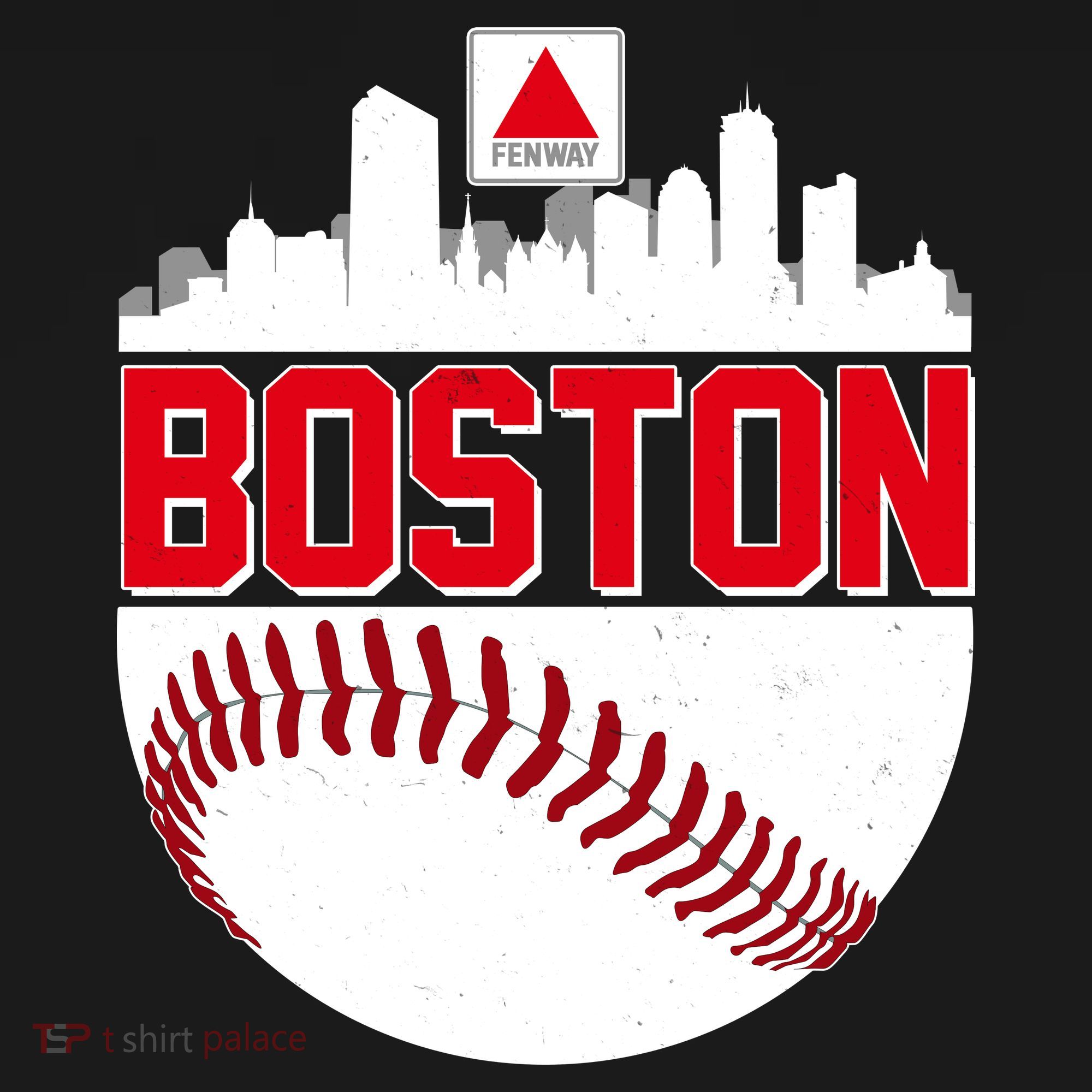 Boston Skyline Fenway Baseball Sports Logo Ornament