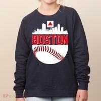 Boston Skyline Fenway Baseball Sports Logo Women's Sweatshirt thumb 0