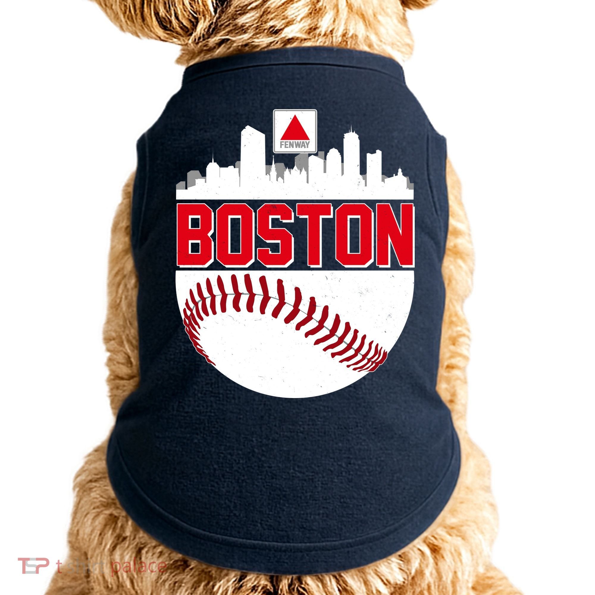 Boston Skyline Fenway Baseball Sports Logo Doggie Tank