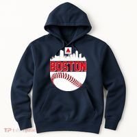 Boston Skyline Fenway Baseball Sports Logo Hoodie thumb 0