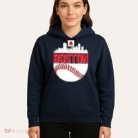 Boston Skyline Fenway Baseball Sports Logo Hoodie thumb 5
