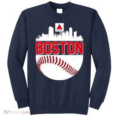 Boston Skyline Fenway Baseball Sports Logo Sweatshirt